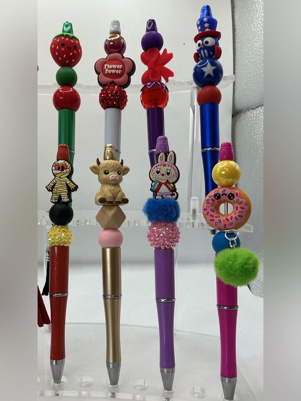 10 KIDS PENS-BEADED HANDMADE RANDOM BUT SUGGESTED - Picture 6 of 13